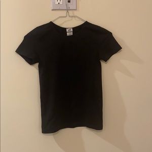 Black athletic shirt